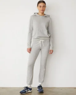 MONROW Softfleece Kangaroo Pullover HEATHERGREY Best